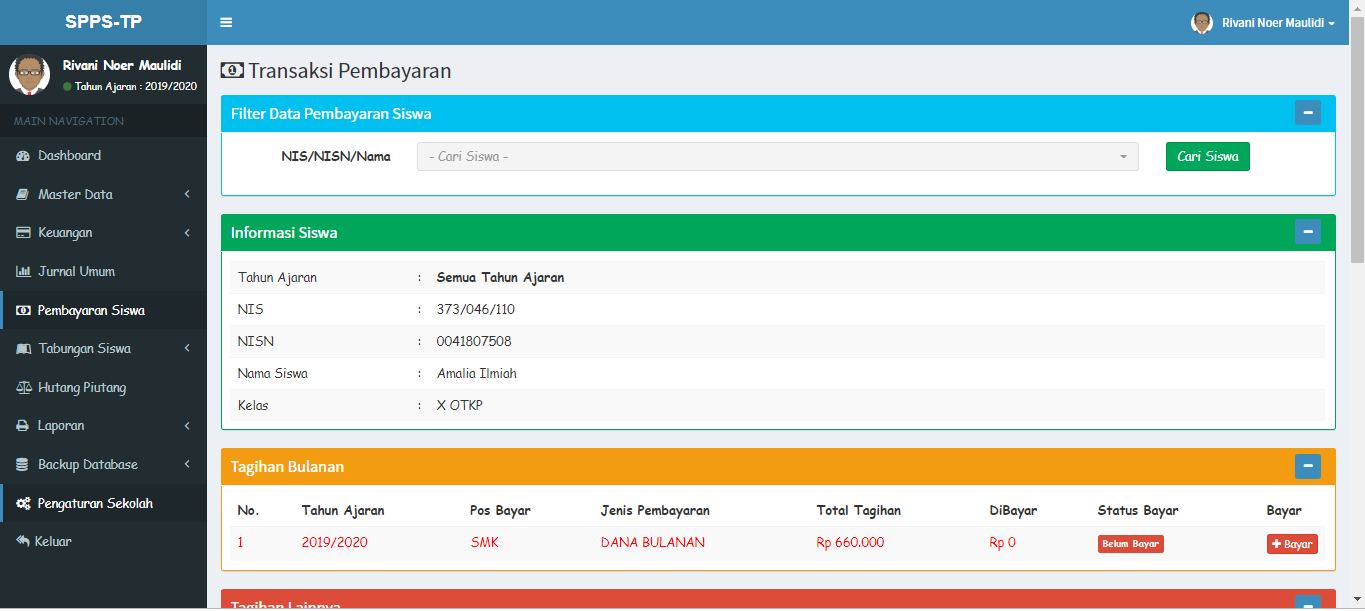 Aplikasi Pembayaran SPP+Tabungan Pro Berbasis web dengan Aplikasi Pembayaran SPP+Tabungan Pro Berbasis web dengan