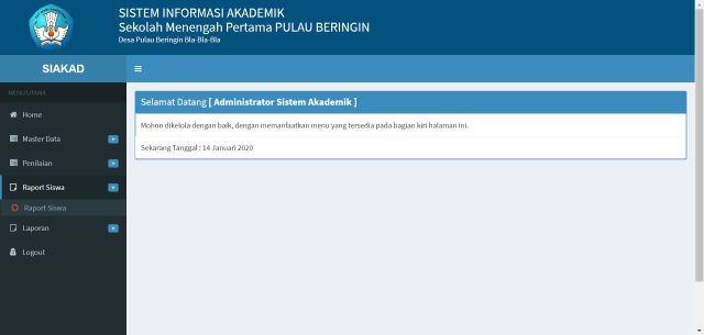 Sistem Akademik Sekolah dengan PHP dan MySQL