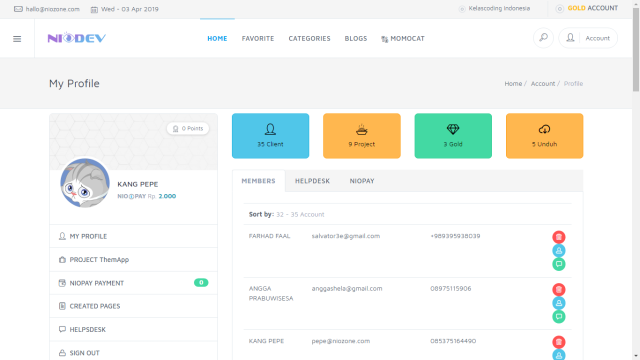 Sistem Membership Penjualan Aplikasi dan Themes Premium (PHPMU Members)