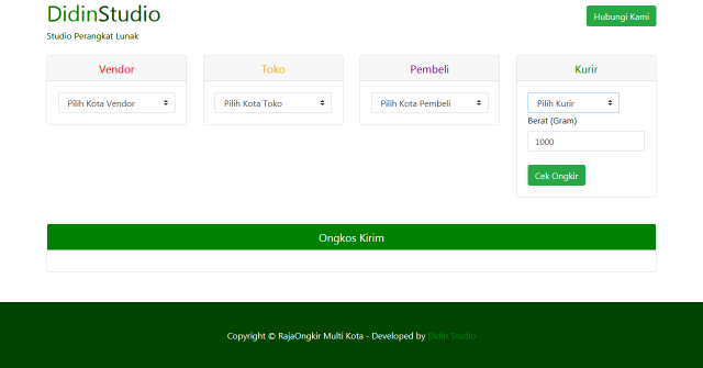 Cek Ongkir Multi Kota - Cek Ongkir dari satu kota ke kota lewat kota lainnya