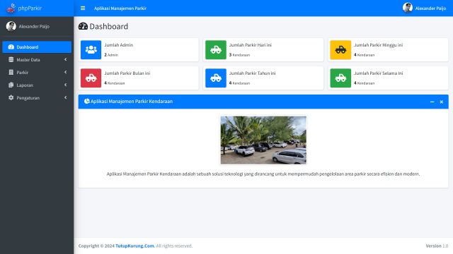 Aplikasi Manajemen Parkir (Aplikasi Pencatatan Parkir) dengan PHP dan MySQLi