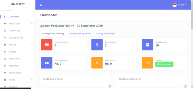 Aplikasi Web Source Code Penjualan Inventory Gudang Dan Kasir Multi Cabang