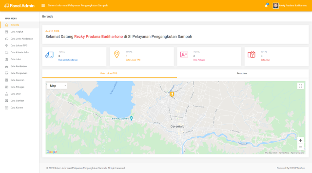 Sistem Informasi Pelayanan Pengangkutan Sampah Menggunakan GIS dengan framework codeigniter