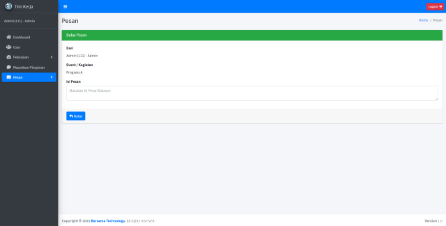 Aplikasi Kegiatan Tim Kerja Menggunakan Framework CodeIgniter 3