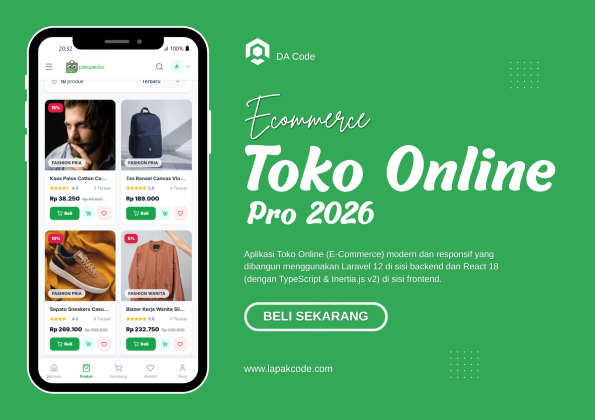 Sourcecode Toko Online pro Modern 2026 - Terintegrasi POS - Laravel 12