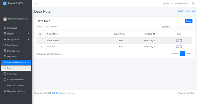 Sistem Informasi Survey, Exit Pool, Quick Count dengan framework laravel