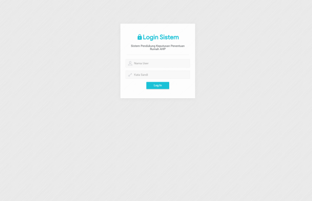 SPK AHP studi kasus penentuan rumah dengan PHP, MYSQL