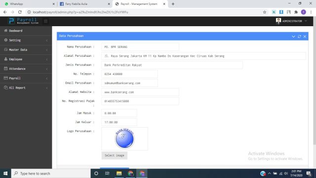 Aplikasi PAYROL berbasis web dengan PHP dan MySQL