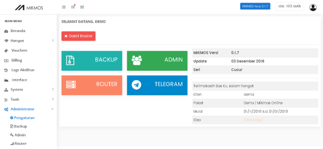Mikmos CMS - CMS untuk monitoring Mikrotik atau Hotspot 