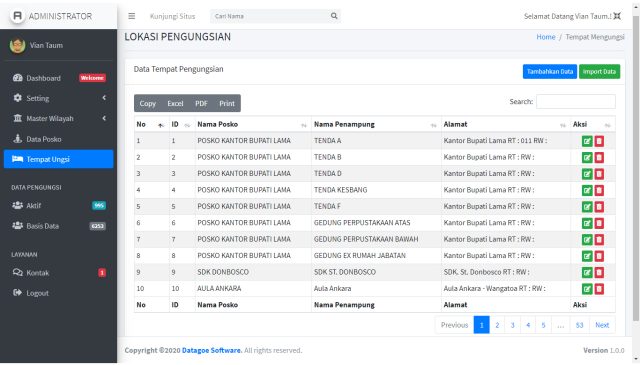 Full Source Code Sistem Informasi Managemen (SIM) Pengungsi