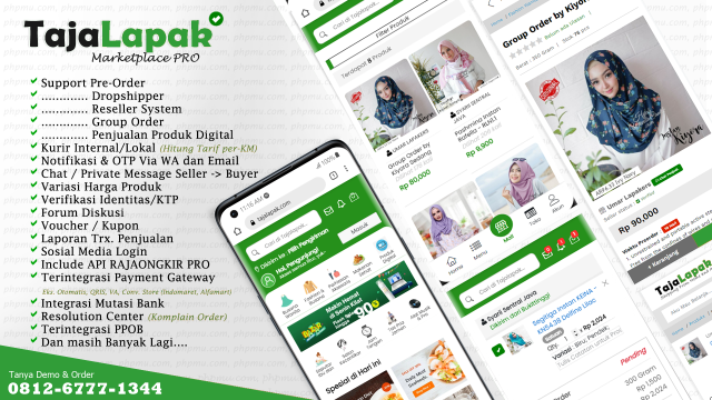 TAJALAPAK Marketplace PRO - Multi Seller Multi Buyer + Reseller System