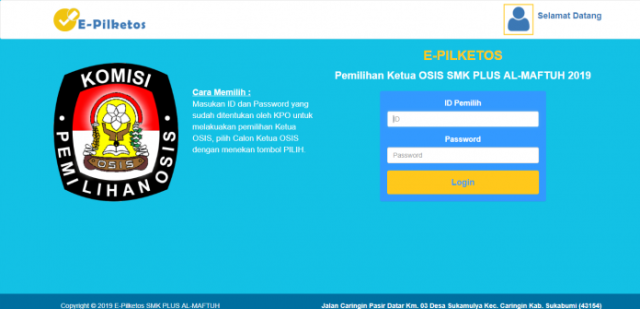 E-KETOS - Pemilihan Ketua OSIS Online dengan PHP dan MySQL
