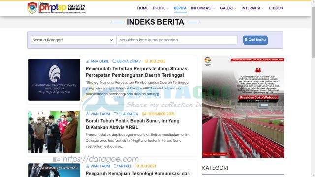 Full Source Code Web Dinas, Instansi - Tema PMPTSP