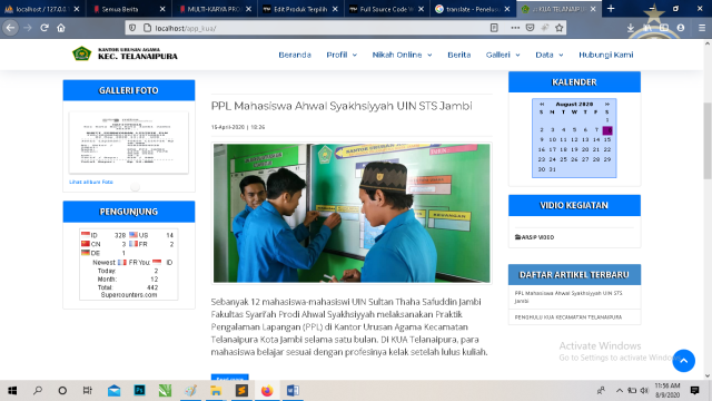 Sistem Pendaftaran Pernikahan Pada Kantor Urusan Agama  Berbasis Web