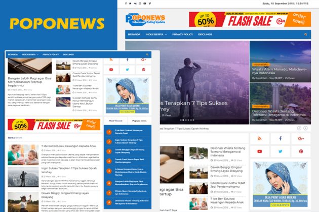 Poponews Portal Berita Responsive dengan Popoji CMS 