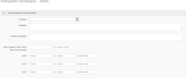 SIM RENJA - Sistem Informasi Rencana Kerja Sekretariat DPRD