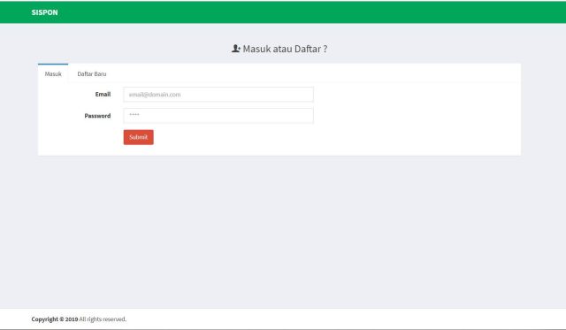 Sistem Informasi Permohonan Sponsorship Codeigniter